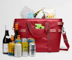 Cooler Tote in Cherry Red