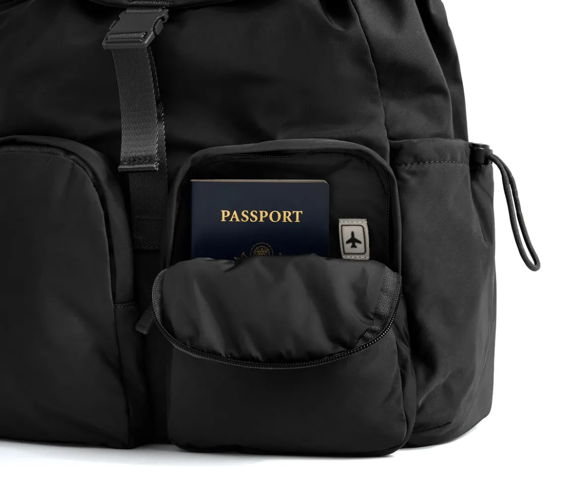 Featherlight Cargo Backpack in Jet Black