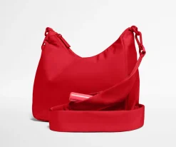 Featherlight Duo Crossbody in Cherry Red