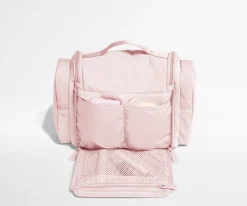 Featherlight Hanging Travel Vanity in Blush Pink