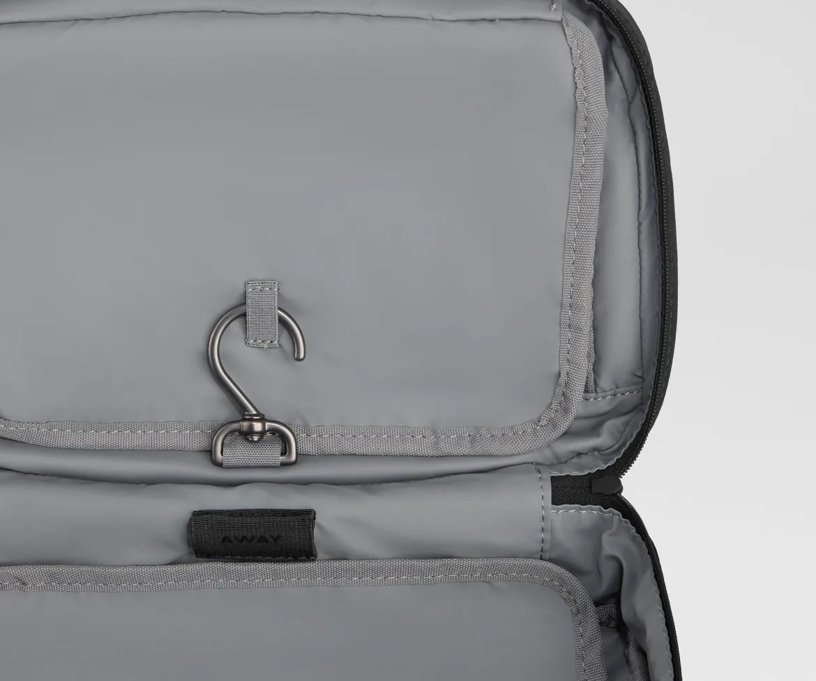 Hanging Toiletry Bag in Jet Black