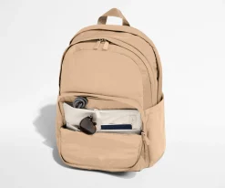 Large Featherlight Backpack in Camel Brown