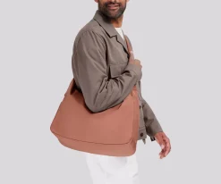 Large Featherlight Crossbody in Clay Pink