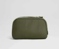 Large Toiletry Bag in Olive Green