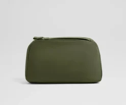 Large Toiletry Bag in Olive Green