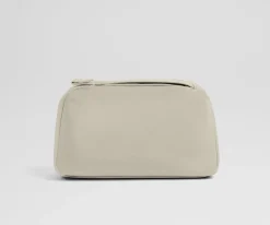 Large Toiletry Bag in Salt White