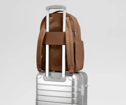 Leather Backpack in Saddle Brown