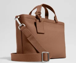Leather Crossbody in Saddle Brown