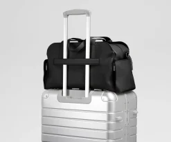 Leather Duffle in Jet Black