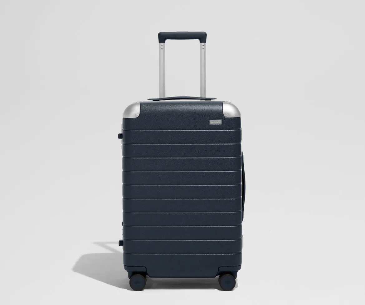The Aluminum Edge Bigger Carry-On in Navy Blue