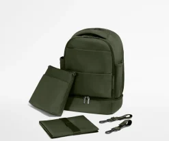 The Double Diaper Backpack in Olive Green