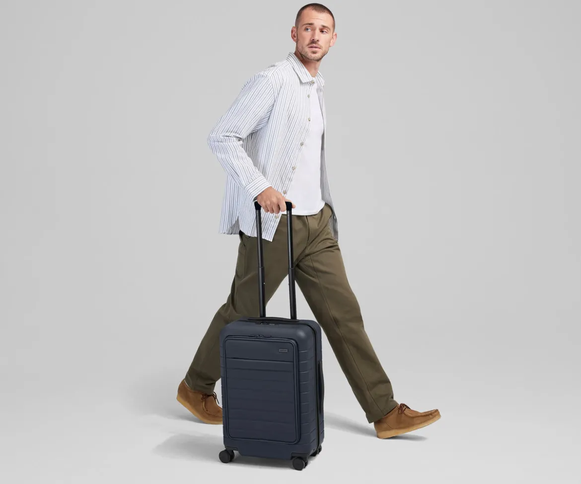 The Executive Bigger Carry-On in Navy Blue